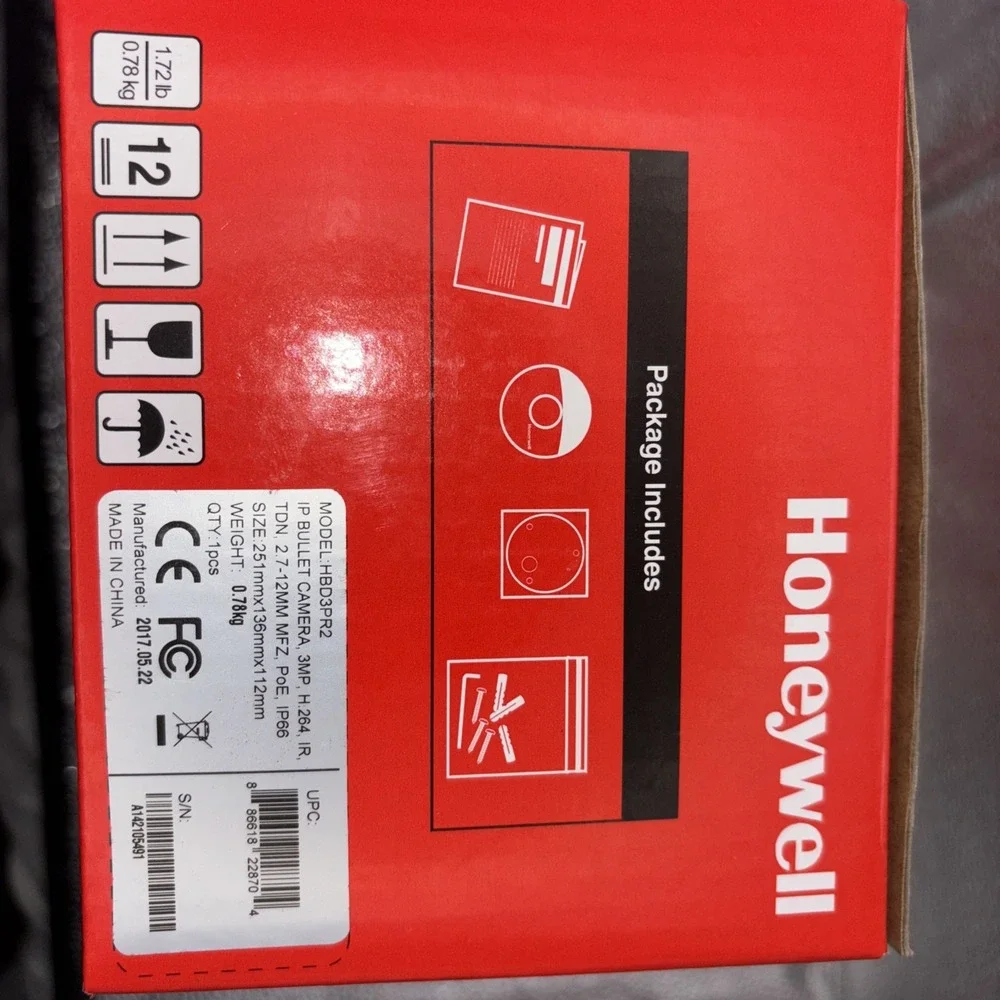 Honeywell‎ Performance HBD3PR2 IR Day/Night Indoor/Outdoor IP Bullet Camera 3MP